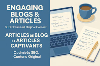 write SEO blog posts, articles or stories in english and french
