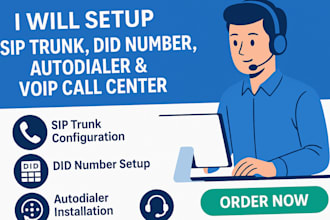 setup sip trunk did number phone system voip call center otp