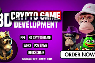 create gaming nft 3d crypto web game tap to earn earn game, telegram mini game