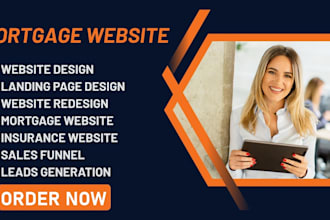 build mortgage loan website business loan website home owners insurance website
