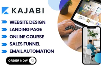 build kajabi website kajabi landing page kajabi online course, thinkific website