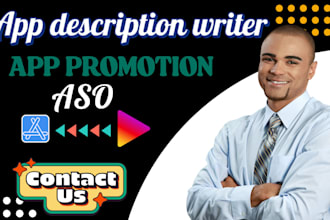 write ai app description, app promotion, aso writer
