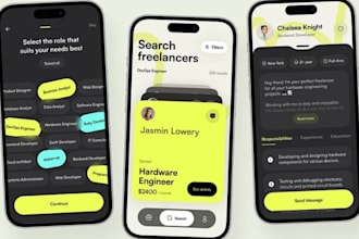 build a freelance app, job portal app, freelance website similar to fiverr