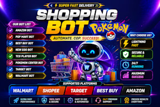shopping bot, auto purchase bot, auto buying bot, target bot, pokemon bot