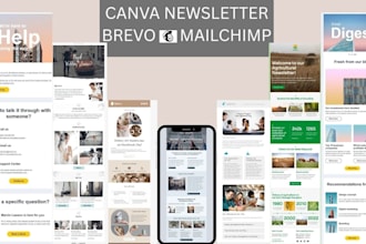 design editable canva beehiv brevo klaviyo mailchimp email newsletter template