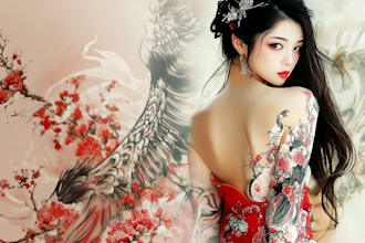 design a tattoo in japanese style