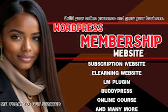 wordpress membership website subscription elearning website buddypress lm plugin