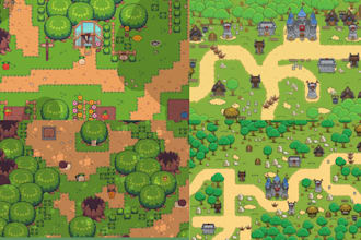 do top down 2d pixel art tileset pixel background game asset pixel sprite sheet