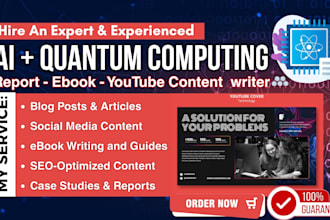 write, research on ai, quantum computing,  cybersecurity script, article, ebook