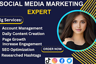 be ur monthly social media marketing manager social media setup content creator