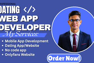 develop dating app design dating website onlyfans website develop agency website