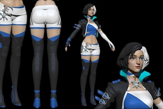 do quality 3d stylized character 3d model cartoon character for game and movies