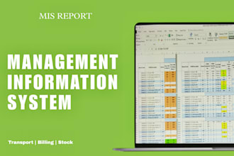 create custom mis reports and excel dashboards for your business