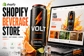 build shopify energy drink, soft drink and beverage  shopify store