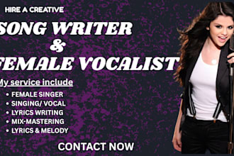 translate english lyrics, rnb, hip pop to japanese, female vocalist, song writer