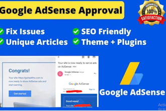 write 30 unique bulk SEO articles for google adsense approval, and fix website