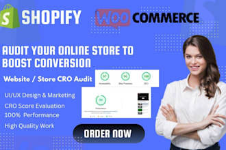 audit  review your shopify and woocommerce store for conversions cro
