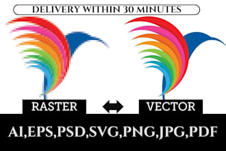 design raster logo, image in vector file high resolution ai,png,eps