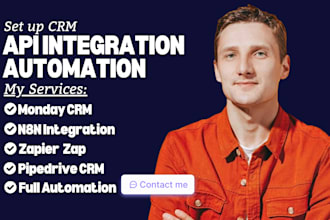 integrate monday, zapier, zoho crm, make and automate your workflow, custom API