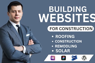 design construction website, roofing website, construction pumbling website