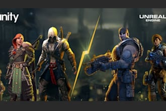 develop 3d, 2d games in unreal engine and unity for PC android mobile with ads