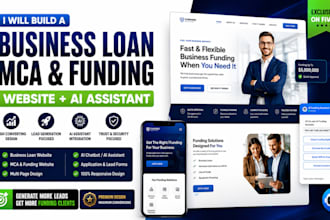 build a converting business loan, mca and funding website ai assistant website