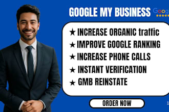setup, reinstate google my business profile and do gmb profile verification