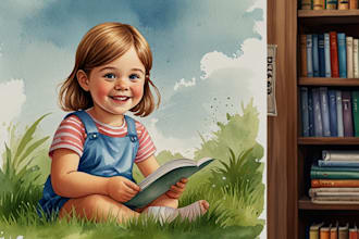draw watercolor children book illustration children book picture illustrator kdp