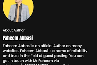 do guest post on my self author websites in reasonable price