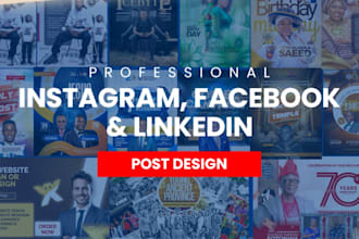 design instagram, facebook, and social media flyers, including church flyer