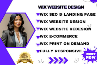 design or redesign wix clothing website, custom landing pages and online store