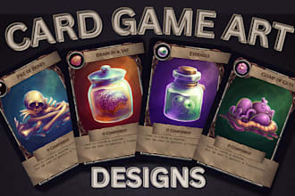 custom card game art board game design fantasy card tcg illustration card design