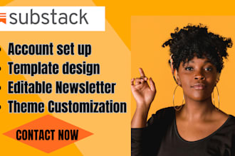 set up substack account newsletter template