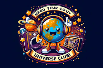 make different universe club music mascot logo for your company