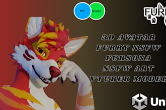 custom 3d anime models and vrchat avatars for vtube and VR PC quest compatible