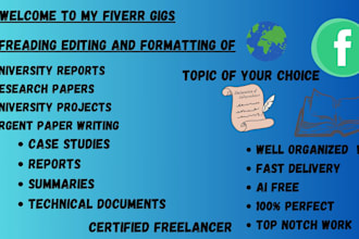 proofread edit reports , case studies and university projects