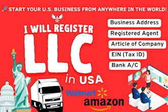register your US llc with ein and bank account for non US residents