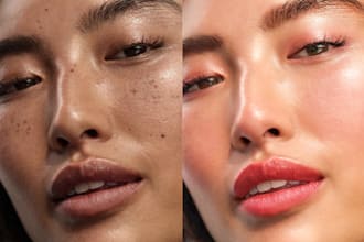 do photo portrait retouch, skin smoothing, makeup retouch