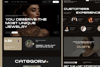 design luxury modern website, redesign wordpress godaddy wix, cms website