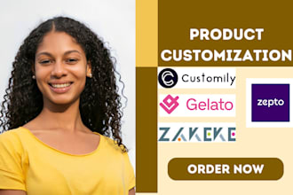 customize product with gelato lumise customily zepto zakeke 2d 3d shopify store
