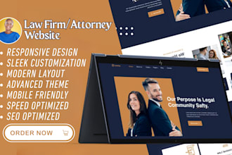design lawyer law firm, attorney legal office and notary wordpress website