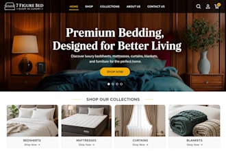 design bed shopify bedsheet mattress store curtain blanket furniture website