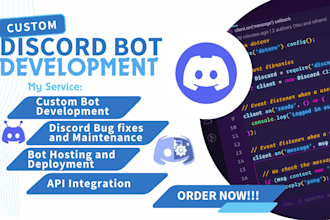 develop custom crypto discord bot, discord bot game, crypto payment integration
