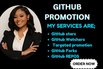 do github promotion to gain permanents stars watchers and fork repo