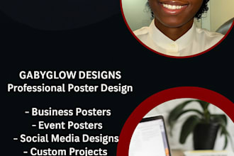 design professional posters and flyers in english or french