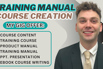 create training manual online course workbook course content training course PPT