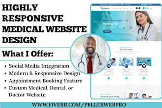 build medical website healthcare, dentalcare website doctor website builder