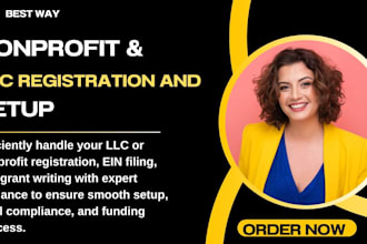 efficiently do your llc, nonprofit registration grant writer, ein filling,