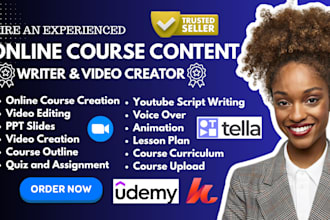 do online course content, course creation, create elearning video, tella