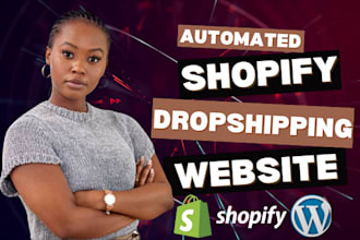 design branded shopify dropshipping website automated shopify store wp website